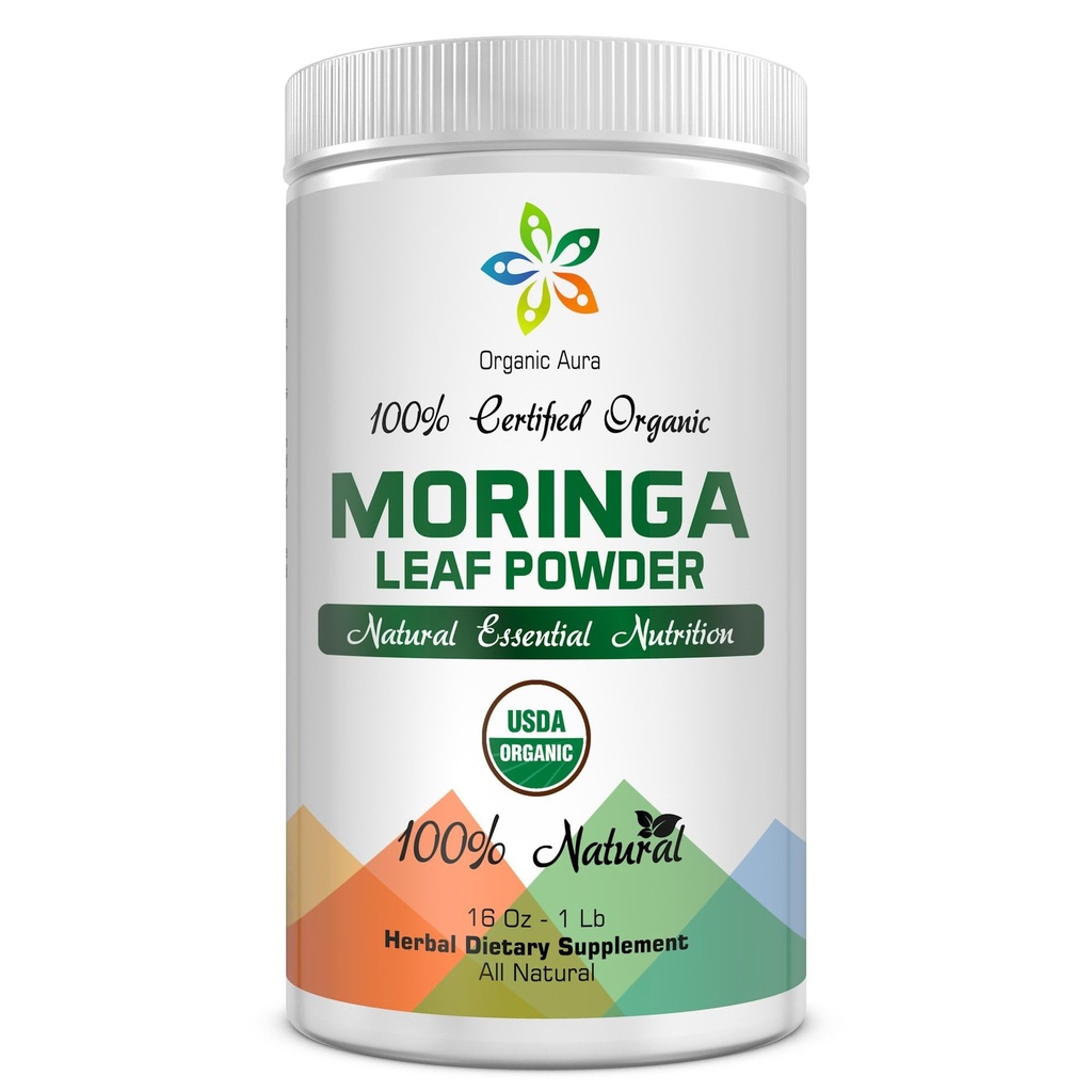 Certified Organic Moringa Leaf Powder-1Lb. USDA Certified Organic. 100% Pure and Original. Natuurlijk stimuleert Energie, Metabolisme & Immuniteit. Raw Green Whole Superfood. Geen GGO, glutenvrij