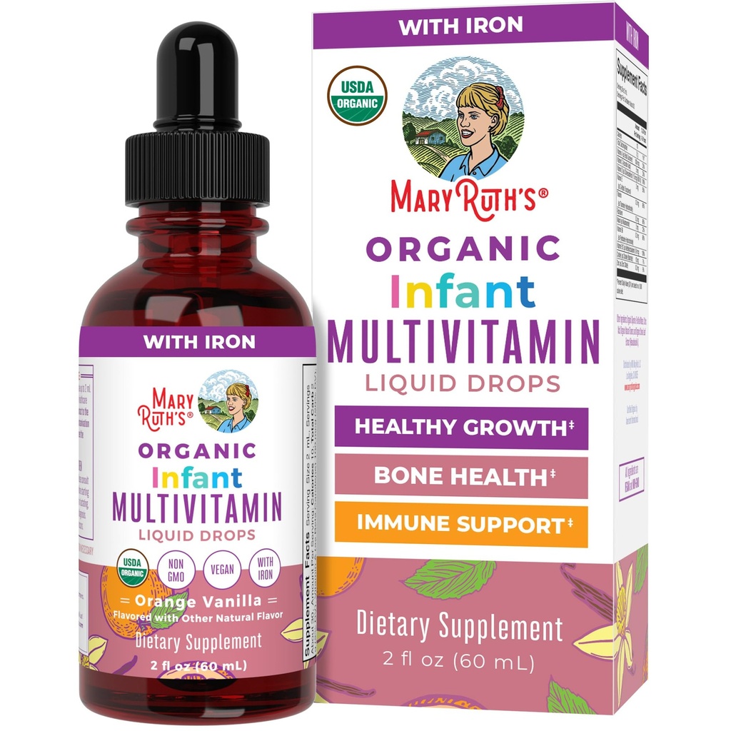 MaryRuth Organics Multivitamine met Ijzer voor Baby's 