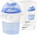 opove neus sproeisysteem, Sinus Rinse Kit met 1 neusreiniger & 15 zoutverpakkingen, zelf reinigende en automatische afvalinzameling, oplaadbare Sinus Rinse Fles voor het verwijderen Nasal Discomfort