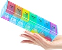 Extra grote pil Organisator, 2 keer per dag Grote Wekelijkse Medicine Organisator, Pill Box 7 Day Am Pm te houden dagelijkse vis oliën, vitamines, supplementen, Jumbo Pill Container met grote BPA gratis pil houder