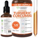 Liquid Turmeric Curcumin met Bioperine voor verbeterde absorptie - Kurkuma Curcumin Supplement voor gezamenlijke ondersteuning - Kurkuma Extract met zwarte peper - 2 maand levering - 4oz