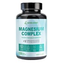 Magnesium Complex Supplement - Chelated Magnesium Glycinate, Citrate, Taurate, Malate, Oxide Capsules - Hoge Absorptie Magnesium voor Slaap, Leg Cramps, Muscle Relief, 400mg, 120 Veggie Capsules
