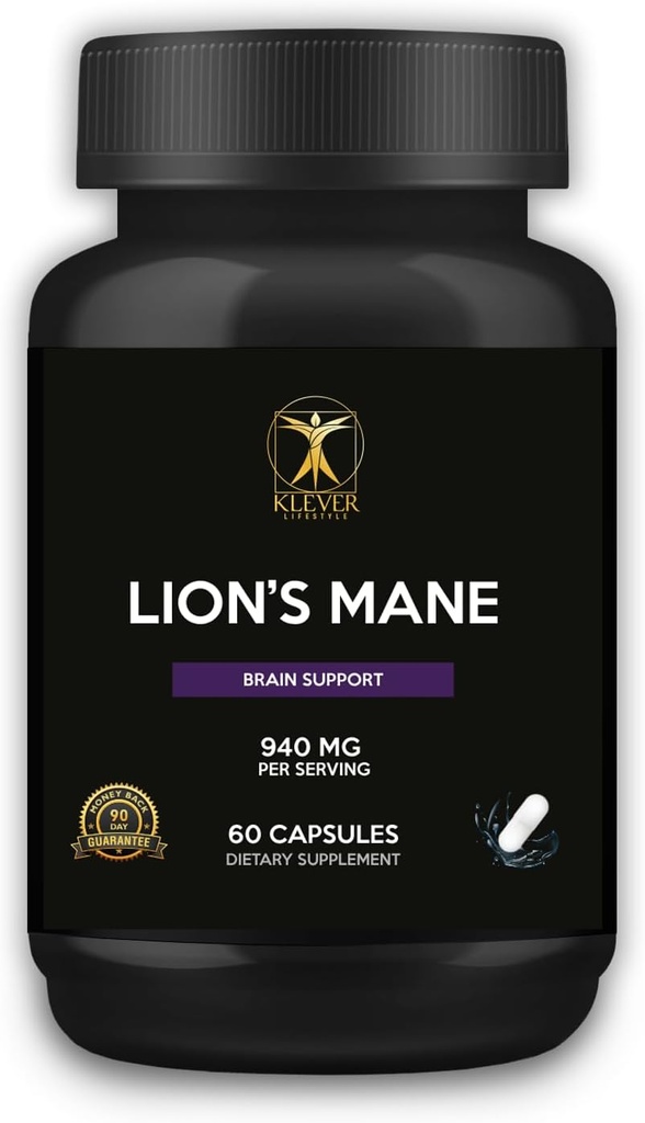 Klever Lifestyle Lion's Mane Mushroom Supplement 