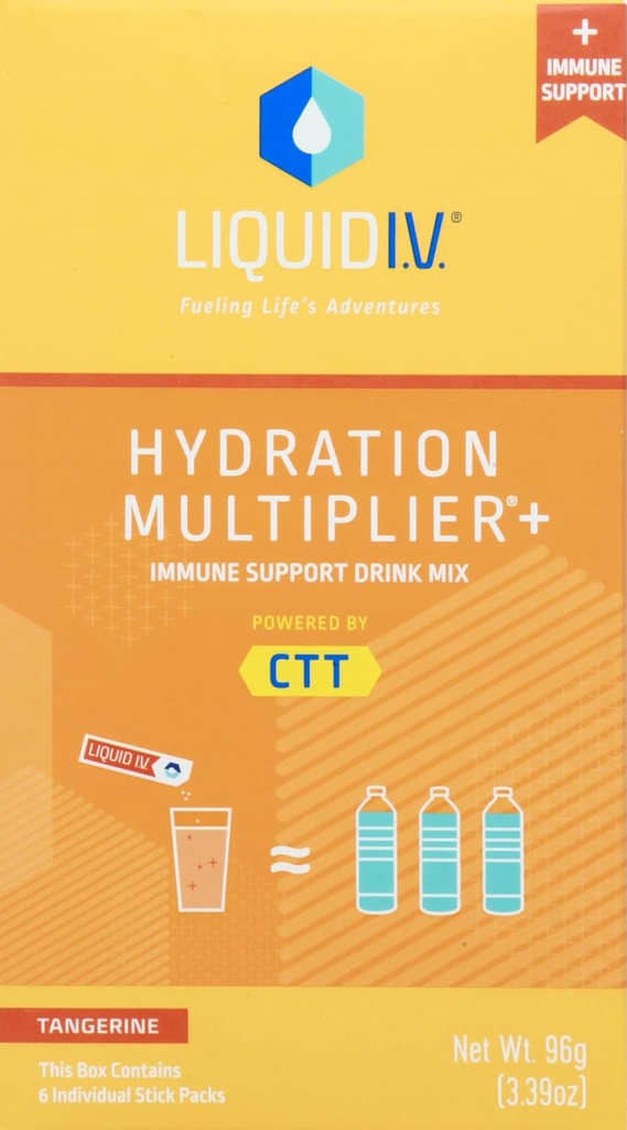 Liquid I.V., Tangerine Hydration Multiplier+, 6 Tellen