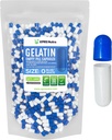 XPRS Nutra Size 0 Empty Capsules - 1000 Count Empty Gelatin Capsules - Pills DIY Capsule Filling - Pure Bovine Pill Gel Caps for Do-It-Yourself Supplements (Blue/White)