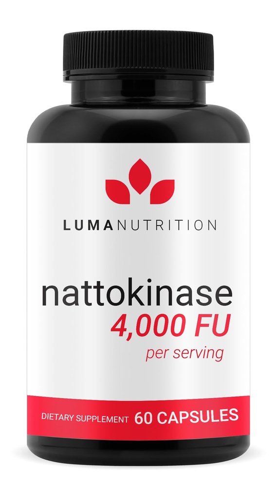 Luma Nutrition Nattokinase Supplement - Japanse Natto 4000 FU Per Serving, Premium Heart Health Support - Vegan & Glutenvrij - 60 Capsules - Made in USA