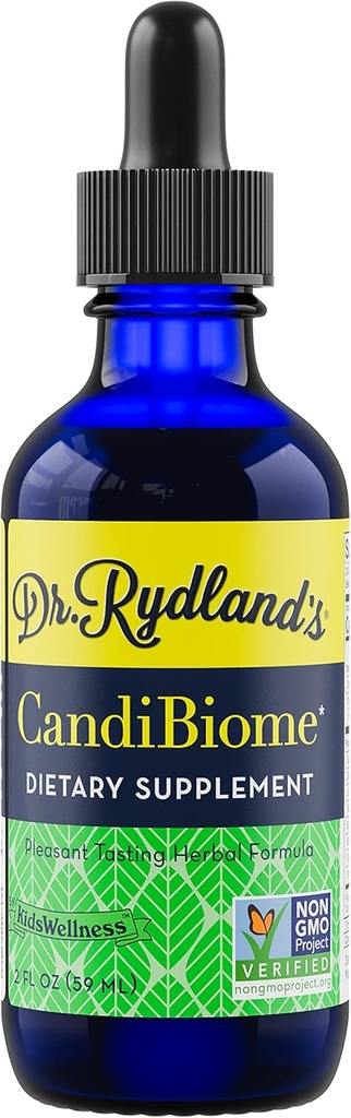 Dr. Rydland's Herbal Supplement | Created by KidsWellness |CandiBiome | Restores Intestinal Balance Related to Digestive, Skin, Immune Disorders | 2 Ounce Bottle