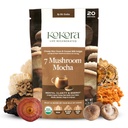 7 Paddestoelenmokka - Organic Adaptogenic Mushroom Powder - Include Turkey Tail & Lions Mane - Energizes & Promotions Mental Clarity* - Veganistisch, glutenvrij, geen toegevoegde suiker - 20 porties - 120g