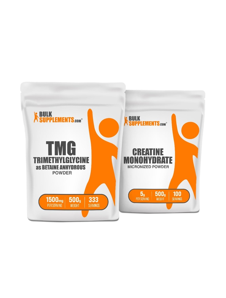 BulkSupplements trimethylglycine (TMG) 500g + Creatine 500g bundel