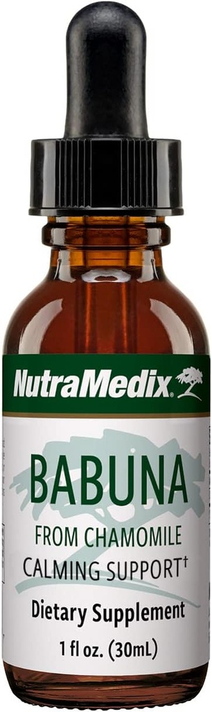 NutraMedix Babuna Calm Drops - Kamille Extract voor optimale rust en ontspanning ondersteuning - Kalmerend supplement kan worden gemengd met water voor ontspannende thee of drank (1oz / 30ml)