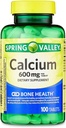Spring Valley - Calcium 600 mg (verpakking van 2) 200 volledig gecoate tabletten