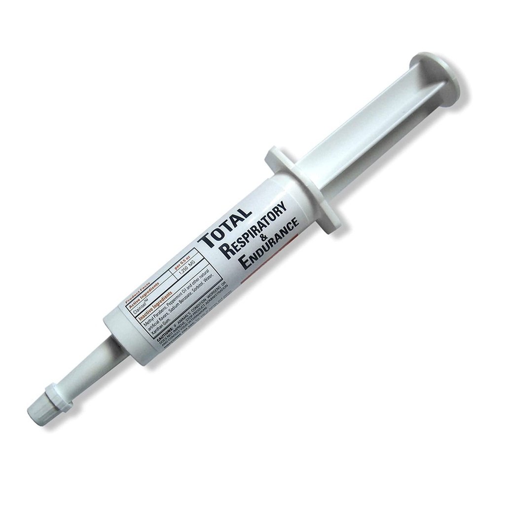 Ramard Total Respiratory & Endurance Syringe for Horses, Equine Vitamin & Supplements, Veterinary Supplies, with Claisol, Methyl Parabens, Pepermunt Oil & Sodium Benzoate 1/2 oz, 1-pack