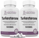 Justified Laboratories (2 Pack Turkesterone 500mg 10% Gestandaardiseerd Natuurlijk verhogen van uithoudingsvermogen endurance sterkte 120 capsules