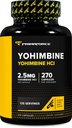 PrimaForce Yohimbine HCl 2,5 mg, 270 capsules - Premium Supplement, Boosts Performance, Zero Fillers, Non-GMO en Glutenvrij