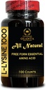L-LYSINE 1000 mg Vrije vorm Aminozuur Essentieel - Biedt evenwicht aan een hoge inname van Arginine L lysine Supplement bevordert energie, verhoogt immuniteitssysteem - 1 fles 100 Tellingen