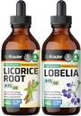 BIO KRAUTER Licorice Root Tinctuur 4 Fl. Oz. & Lobelia Tinctuur 4 Fl. Oz.