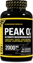 Primaforce Peak O2 Performance Mushroom Powered Oxygen Absorptie Booster (180 Capsules) (2.000 mg per portie, 60 porties) - Athletic Performance Supplement, Ultimate Mushroom Blend