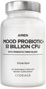 Amen Mood Probiotic Supplement 51 Miljard CFU - Biologische Prebiotica en Probiotica - Acidophilus Probiotische Pillen, Vezels - Mood Biologische Ashwagandha, Blauwe bessen - Vegan & Non-GMO - 60 Capsules