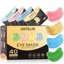 Under Eye Patches, 40 Pairs Eye Mask for Dark Circles, Puffy Eyes, Undereye Bags, Rimpels, Eye Mask Patches met 24K Gold, Hyaluronic Acid, Rose & Aloë Vera, Eye Treatment Skin Care for Men & Women Gift
