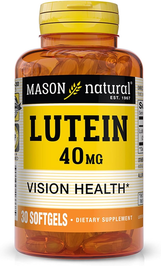 MASON NATUURLIJKE Luteïne 40 Mg Ultra Sterkte Zachte Gels - 30 Ea