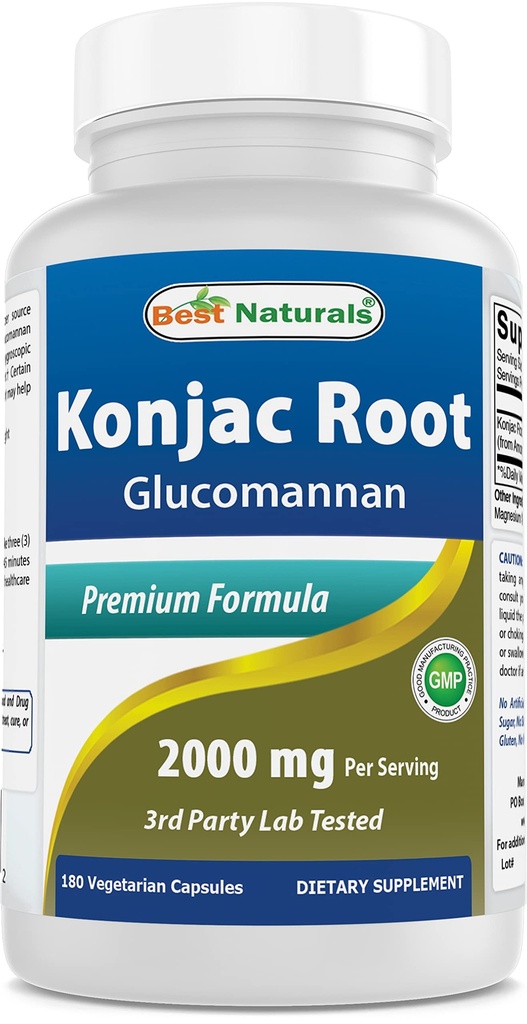 Best Naturals Konjac Root 2000mg, 180 Graaf