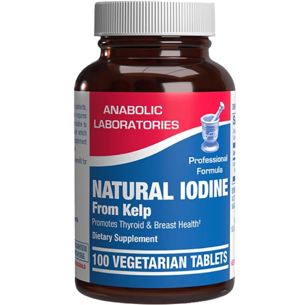 Sea Kelp Jodium Supplement - Clinical Grade Enhanced Jodium Supplement voor vrouwen en mannen voor energie Metabolisme en schildklier ondersteuning - Hoge Absorptie Vegetarische niet-GMO kleine tabletten (100 Servers)