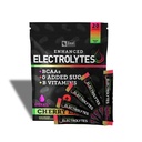 Enhanced Electrolyte Powder Stick Packs (Cherry Limeade 20 Packets) w/ 0 Sugar +BCAAs +B-Vitamins Electrolyte Supplement w Kalium Zink & Magnesium voor Hydratatie - Keto Electrolytes