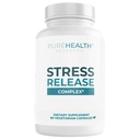 PUREHEALTH ONDERZOEK Stress Release Complex - Mood Support Supplement voor vrouwen en mannen - Helpt met af en toe stress en ontspanning - met Ashwagandha, L Theanine, Citroen Balm, Niacin & More - 90 capsules