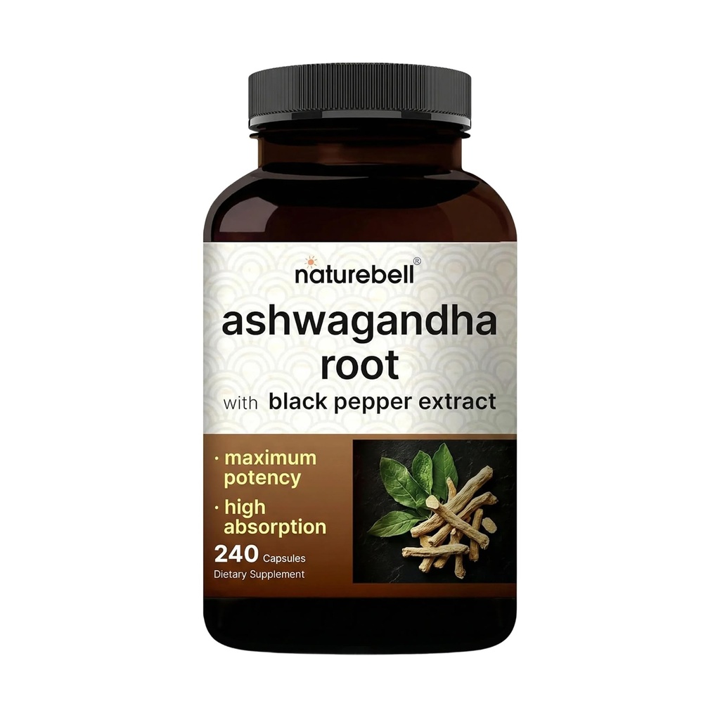 NatureBell Ashwagandha met zwarte peper, 240 Capsules 