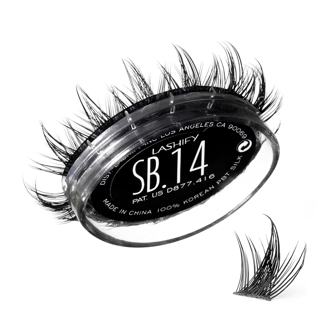 Lashify Star Burst 14mm Gossamer DIY Eyelash extensions Hervullen, De Ultieme Multi-Lengte Multi-Layered Lash, Zwart, Makkelijk Valse Lashes