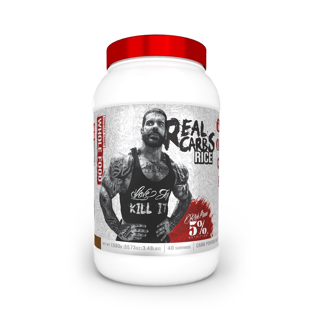 5% Voeding Rijke Piana Real Carbs Rijst met Real Food Complex Koolhydraten, Langhoudende Lage Glykemie Energie voor Pre-Workout/Post-Workout Recovery Meal, 3,5 lb, 40 Servers (Cocoa Heaven)