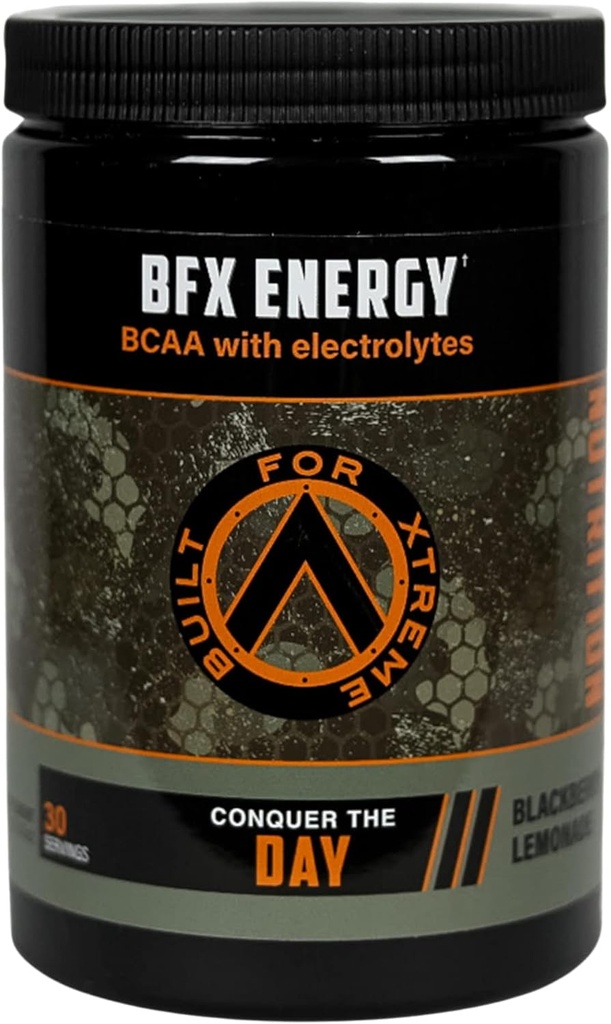 BFX Energy Pre Workout Powder Supplement (BlackBerry Limonade) met BCAA, Electrolytes, en Green Tea Leaf voor natuurlijke cafeïne, Intra en Post Workout Muscle Recovery, 30 Servers