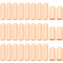 Frianda 30 stuks Gel Finger Protector Cots Silicone Cover Cap Mouwen voor Finger Cracking Trigger Support(Apricot)