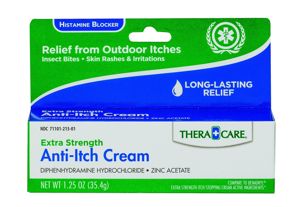 Thera Care Anti-Itch Cream Extra kracht . . Outdoor Itch relief .25 oz