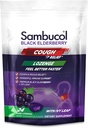 Sambucol Black Elderberry Cough Relief Lozenges - Cough Drops voor volwassenen, Sambucus Elderberry Lozenges, met Ivy Leaf, Cough & Mucus Relief, Immune Support, Berry Eucalyptus - 24 Tellen, 1 Pack