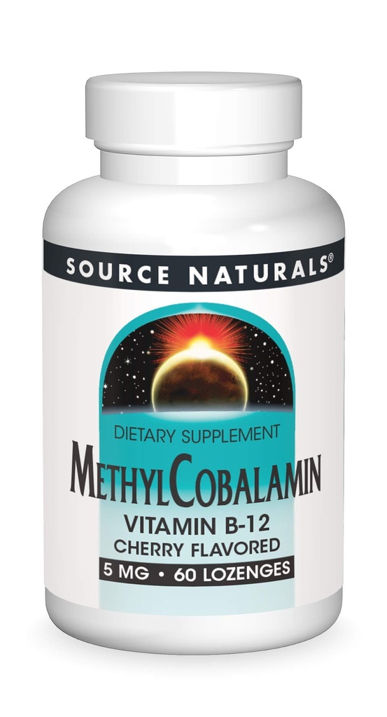 Bron Naturals Methylcobalamine Vitamine B-12 5mg Cherry Flavored - 60 Lozen