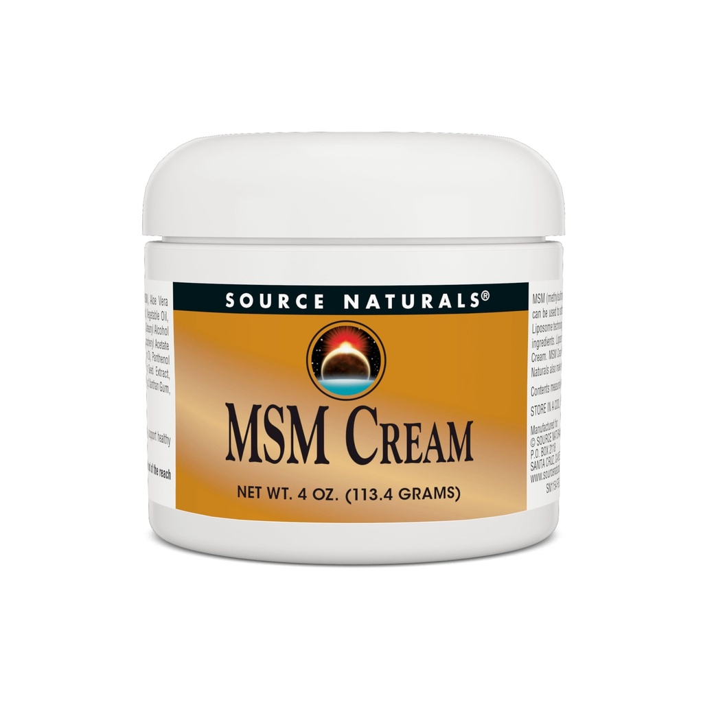 Bron Naturals MSM Cream, geavanceerde liposomale levering, 4 Ounces