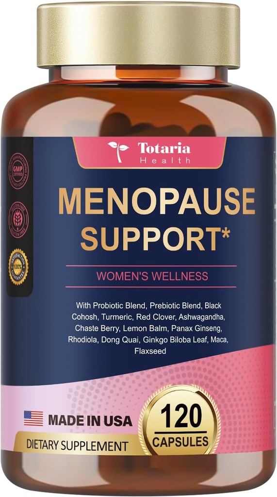 Menopauze supplementen voor vrouwen, Multi-voordeel & Complete Black Cohosh Uitgebreide formule, gemakkelijk te slikken, natuurlijke, glutenvrije, vrouwenbalans