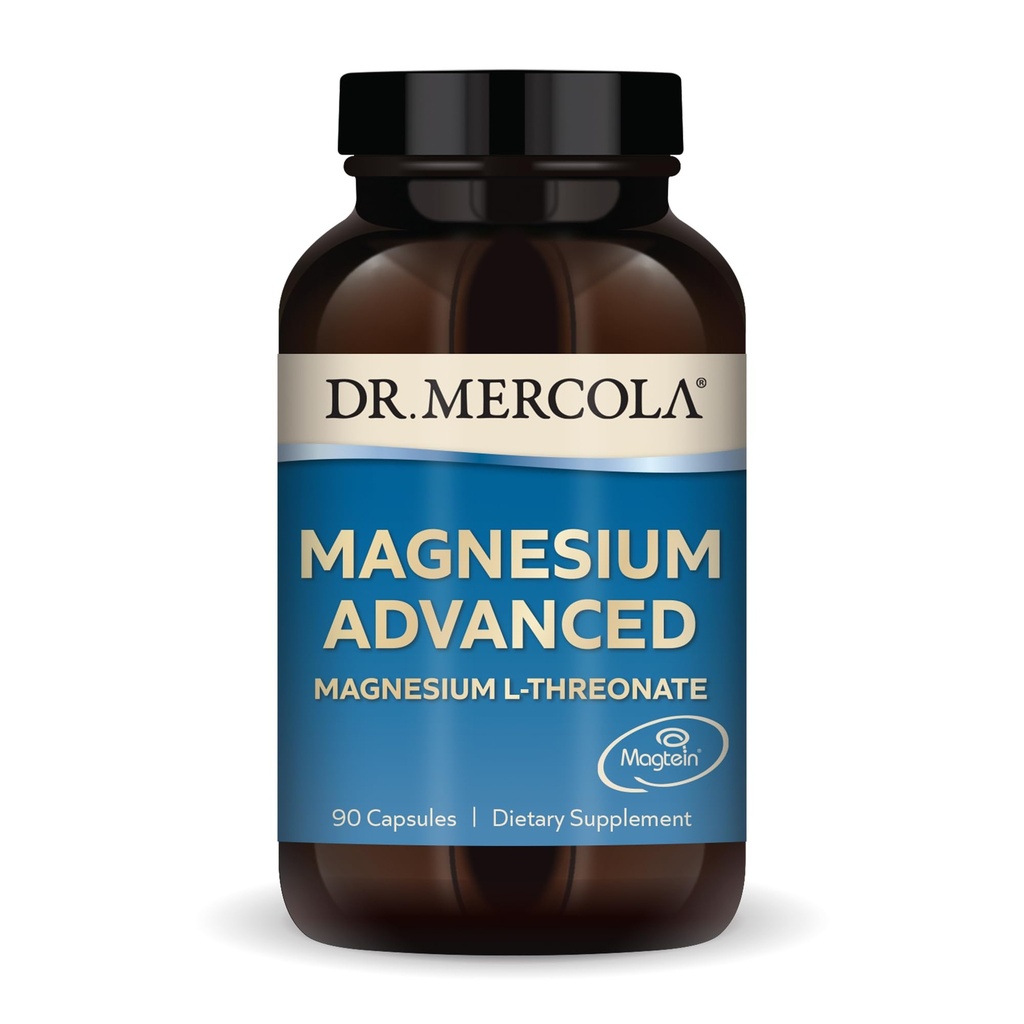 Dr. Mercola Magnesium Advanced - Ondersteunt bot, gewrichts- en hersengezondheid - draagt bij tot meer rustgevende slaap - Non-GMO, Glutenvrije & sojavrije - 90 capsules (30 porties)