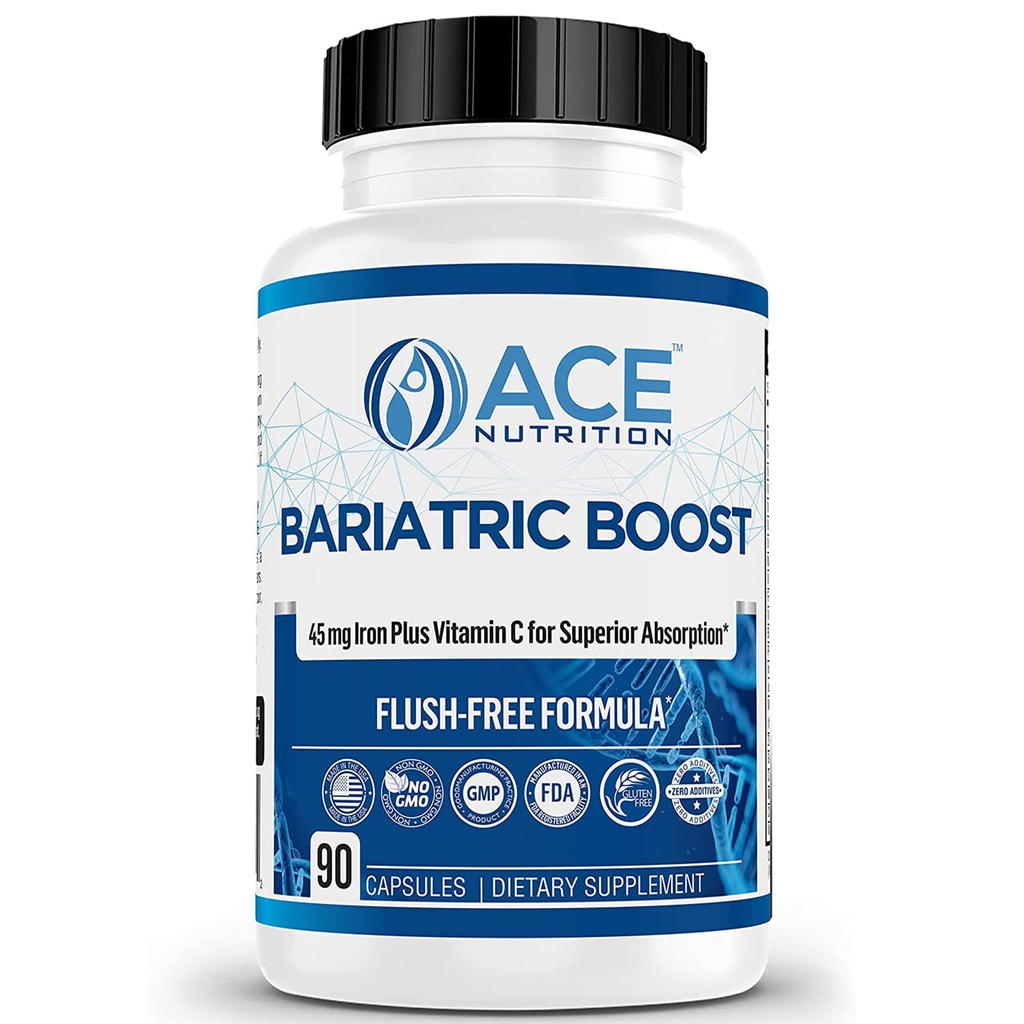 Bariatric Boost One-A-Day Multivitamine 90 Day Supply with 45mg Iron Post Gastric Bypass Sleeve Surgery