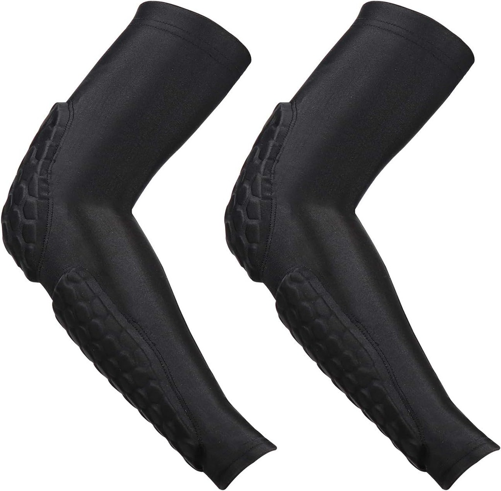 GUOZI Arm Elleboog Mouwen, [2 Pack] Honeycomb Crashproof Arm Elleboog Pads voor jongeren Volwassen Sport Voetbal Basketbal Volleybal