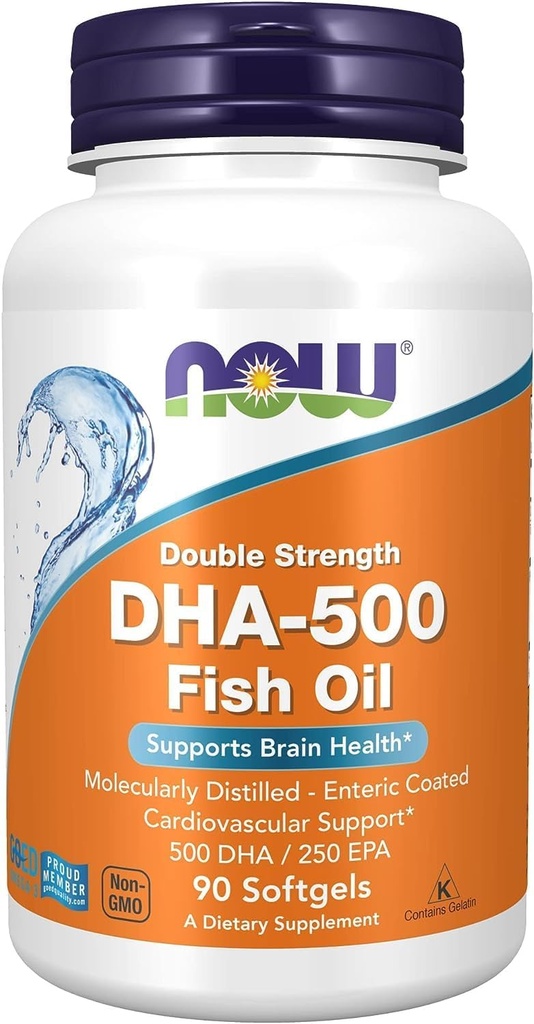 Nu Foods DHA- 500 mg Ondersteunt cognitieve functie, 90 sgels