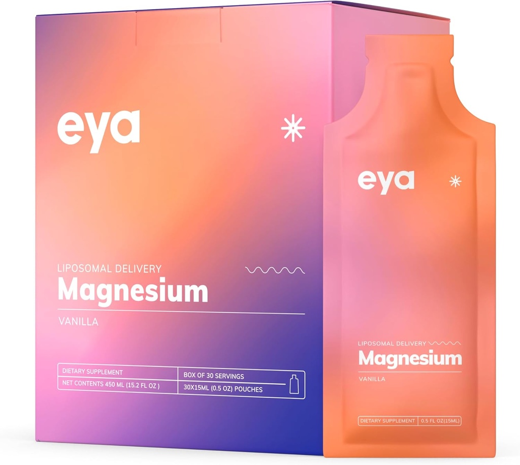 Premium liposomaal magnesiumsupplement, ondersteunt bot gezondheid, spierfunctie, verbetert focus & algehele welzijn voor mannen & vrouwen, veganist (Vanilla Flavour - doos van 30 sachets x 15ml)