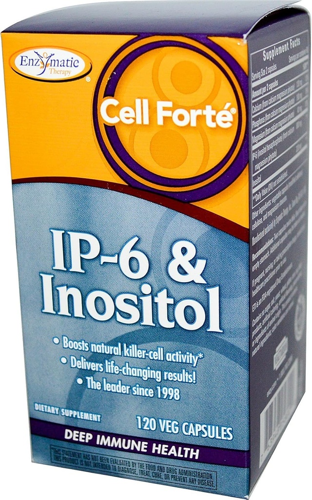 Enzymatische therapie cel Forte IP-6 Inositol 120 Veggie Caps