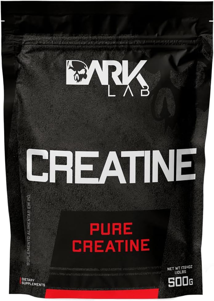 Dark Lab Creatine Monohydraat 166 Servers, 100% Pure Creatine 500g, Supplement voor spieropbouw ondersteuning, verhoogde sterkte, energie en verbeterde atletische prestaties