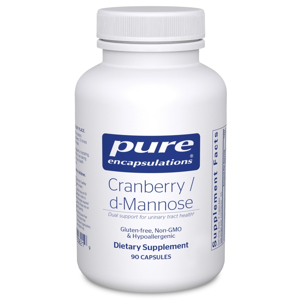 Pure Encapsulations Cranberry D-Mannose - Ondersteunt Urine Tract Health* - met Cranberry Fruit Solids - Vegan & Non-GMO Dieetsupplement - 90 capsules