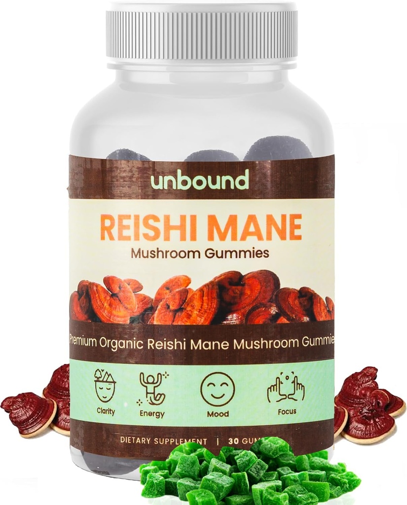 Niet geconsolideerd Reishi Mushroom Gummies. Supplement voor Immune Support - 60 Gummies