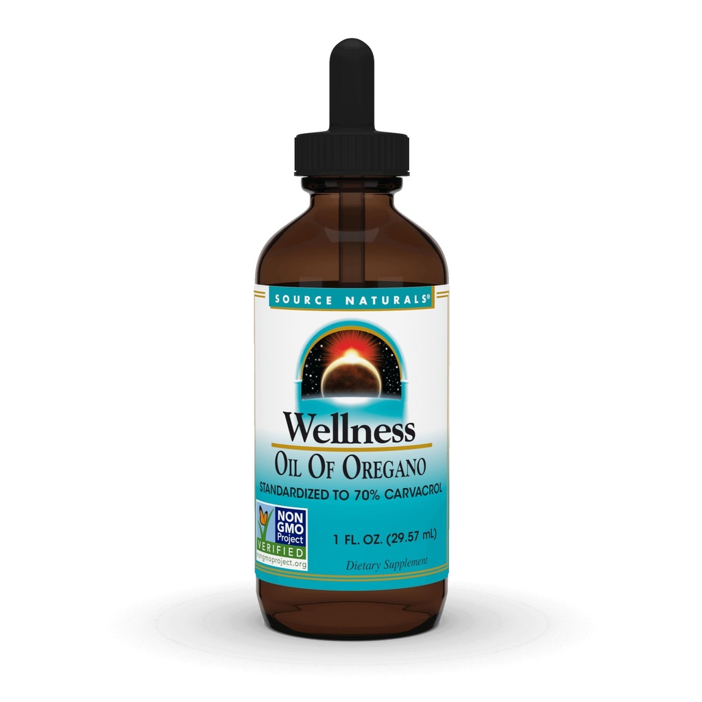 Source Naturals Wellness Oil of Oregano, Standardized to 70% Carvacrol* - 1 Fluid oz