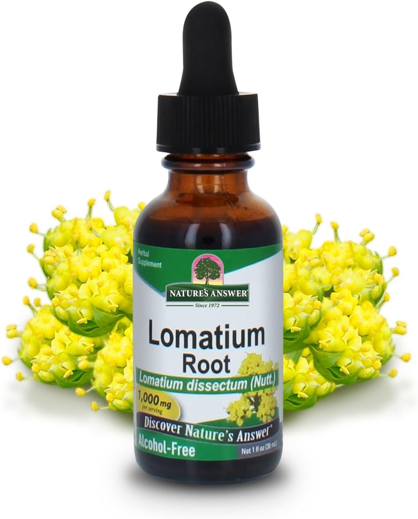 De natuur Antwoord Lomatium Root Extract Lomatium Dissectum - Natuurlijke kruidensupplement - Gluten Alcoholvrij - Ideaal voor Immuniteit Overall Health Welzijn 